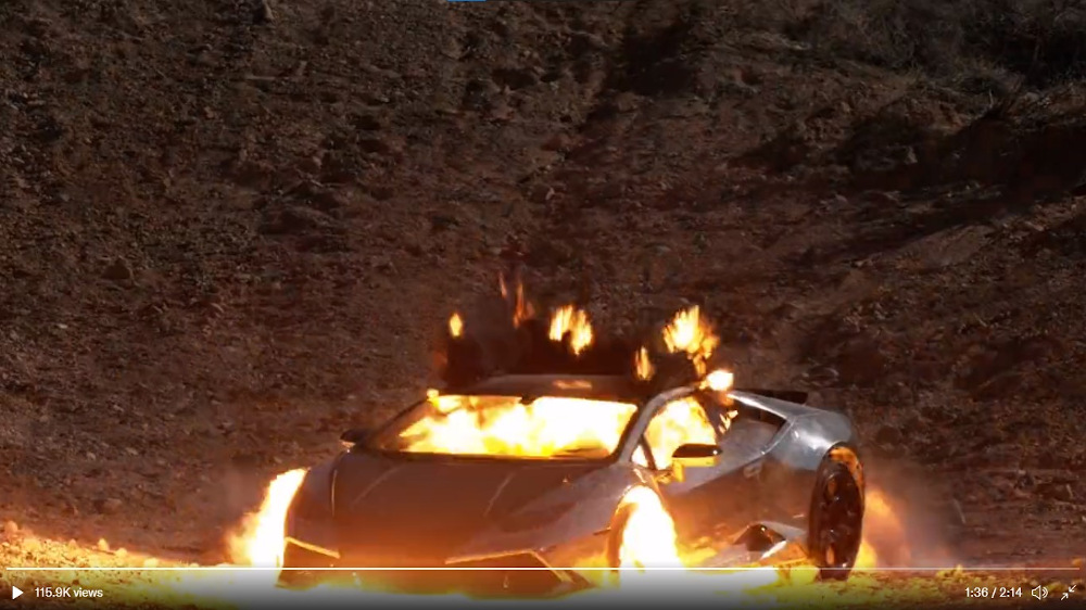 The remains of this Lamborghini will be sold as NFT, in the form of small videos. u00e2u20acu201d Picturea via Twitter/SHL0MS