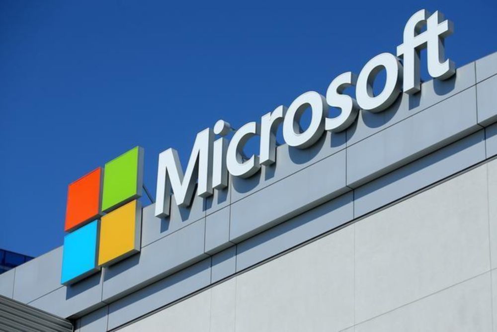 The Microsoft logo is shown on the Microsoft Theatre at the E3 2017 Electronic Entertainment Expo in Los Angeles, California, US, June 13, 2017. u00e2u20acu201d Reuters pic