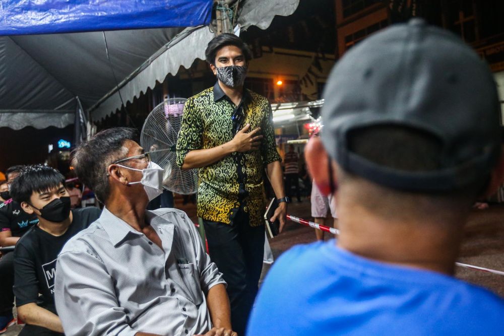 Muda president Syed Saddiq Syed Abdul Rahman attends a 'ceramah' at Eco Cascadia, Johor Baru March 10, 2022. u00e2u20acu201d Picture by Hari Anggara