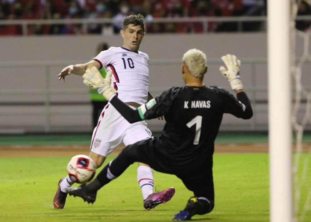 Christian Pulisic of the US in action with Costa Rica's Keylor Navas at Estadio Nacional, San Jose, Costa Rica March 30, 2022. u00e2u20acu201d Reuters pic