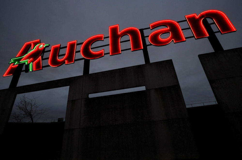 The logo of Auchan supermarket is pictured in Saint-Sebastien-sur-Loire near Nantes, France, February 1, 2022. u00e2u20acu201d Reuters pic