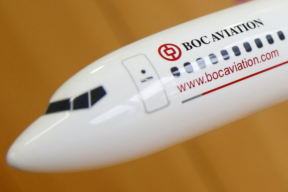 A BoC Aviation model plane is seen at their office in Singapore in this May 16, 2016 photo illustration. u00e2u20acu201d Reuters pic