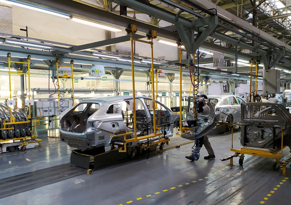 Employees work at the assembly line of the Lada Izhevsk automobile plant, part of the Avtovaz Group, in Izhevsk, Russia February 22, 2022. u00e2u20acu201d Reuters pic