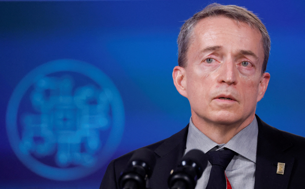 Intel CEO Pat Gelsinger, with US President Joe Biden (not pictured), announces the tech firmu00e2u20acu2122s plan to build a US$20 billion plant in Ohio, from the South Court Auditorium on the White House campus in Washington January 21, 2022. u00e2u20acu201d Reuters pic