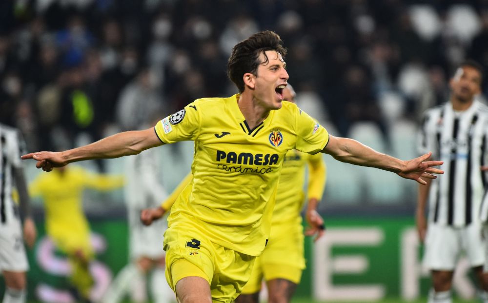 Villarreal's Pau Torres celebrates scoring their second goal against Juventus at the Allianz Stadium, Turin March 16, 2022. u00e2u20acu201d Reuters picnn