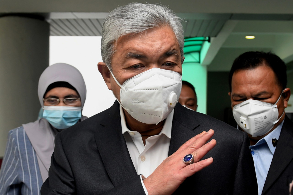 Datuk Seri Ahmad Zahid Hamidi at the Shah Alam High Court, March 8, 2022. u00e2u20acu201d Bernama pic 