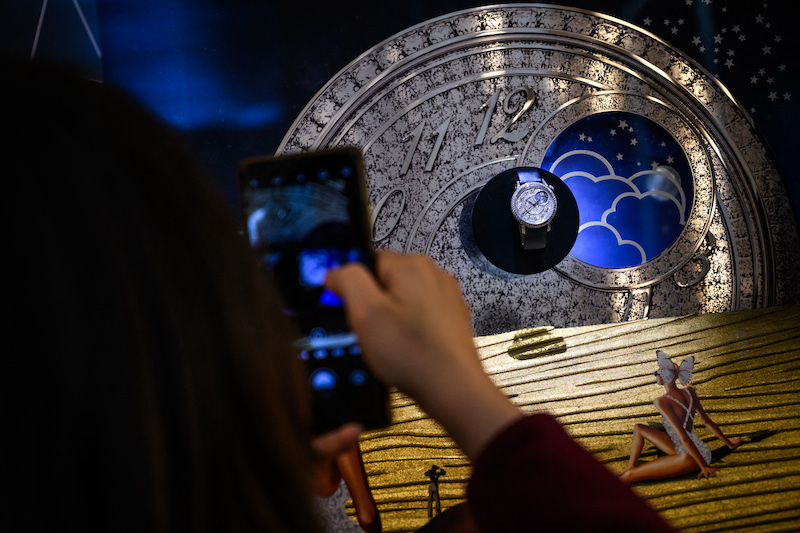 A diamond watch u00e2u20acu02dcEgerie Moon Phaseu00e2u20acu2122 is displayed in a window of Swiss luxury watch and clock manufacturer Vacheron Constantin, on the opening day of the Watches and Wonders Geneva show, in Geneva March 30, 2022. u00e2u20acu201d AFP pic