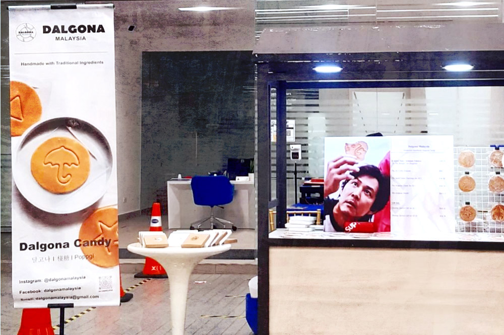 Holding pop-up stalls is one way Dalgona Malaysia increases their brand awareness.