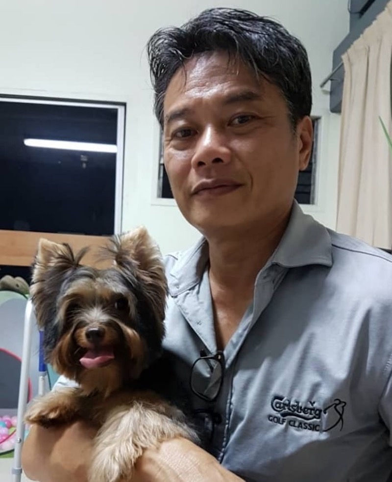 Richard Lee said Bozzi the Silky Terrier sleeps in an air-conditioned room and gets daily car ride. — Picture courtesy of Richard Lee