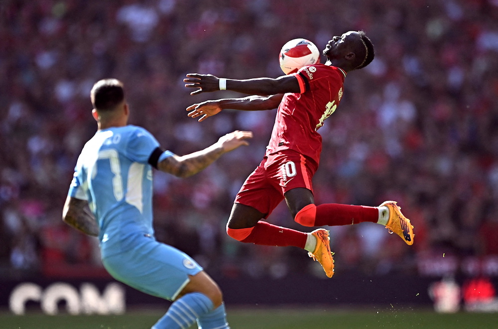 Liverpool's Sadio Mane in action against Manchester City during that FA Cup semi final match in London April 16, 2022. u00e2u20acu201d Action Images via Reuters/Tony Obrien 