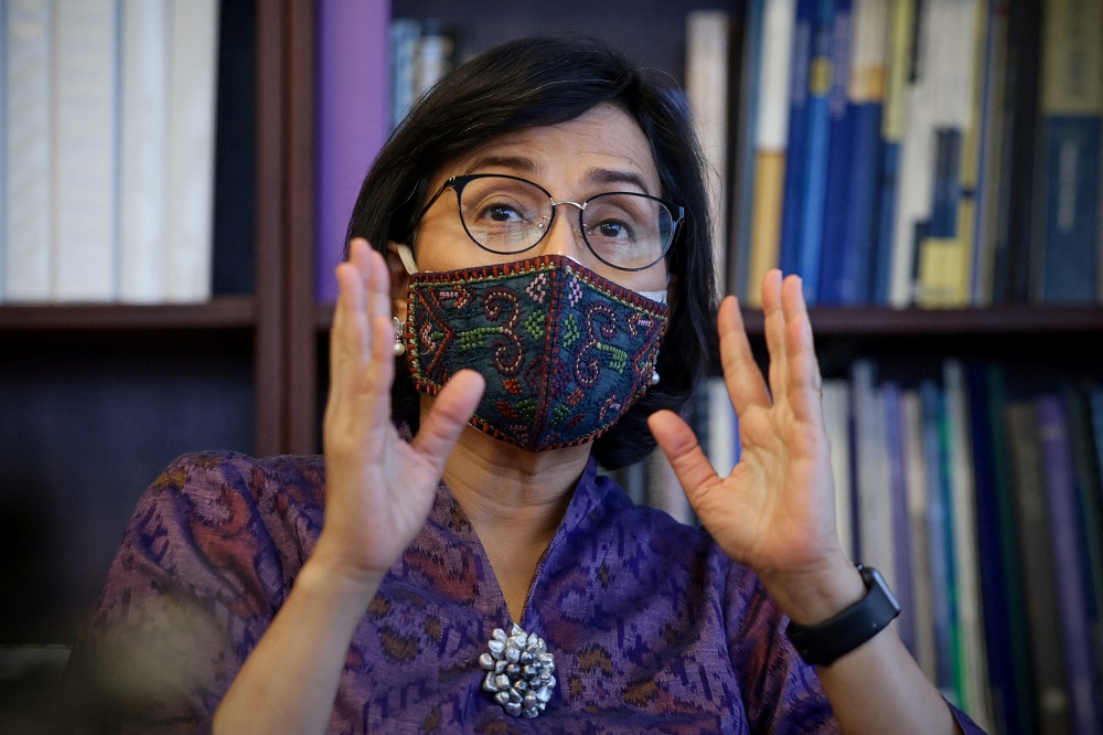 Indonesian Finance Minister Sri Mulyani Indrawati answers questions during an interview at the World Bank in Washington April 22, 2022. u00e2u20acu201d Reuters pic