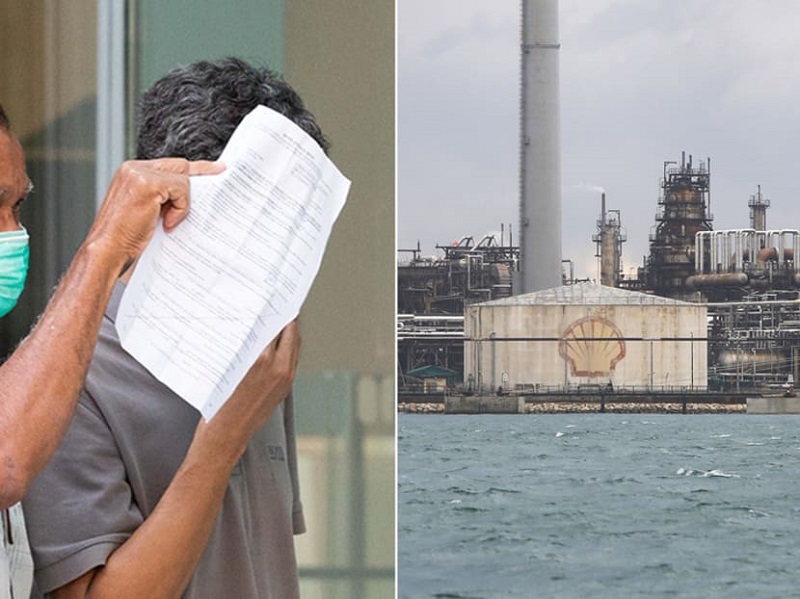 Juandi Pungot (left), a former Shell Eastern Petroleum employee, was jailed for his role in the misappropriation of marine gas oil from the firmu00e2u20acu2122s biggest regional refinery on Pulau Bukom (right). u00e2u20acu201d TODAY pic