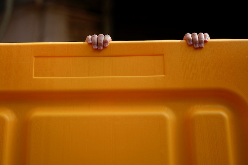 A child's hands are seen on a barrier at an area under lockdown amid the coronavirus disease (Covid-19) pandemic, in Shanghai, China March 26, 2022. u00e2u20acu201d Reuters pic