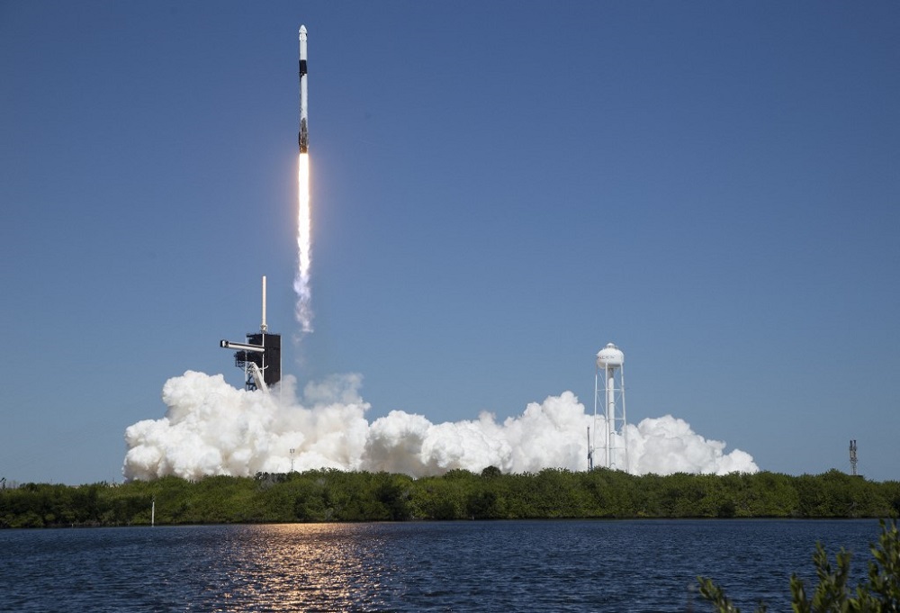 A SpaceX Falcon 9 rocket carrying the companyu00e2u20acu2122s Crew Dragon spacecraft is launched on Axiom Mission 1 to the International Space Station, at Nasau00e2u20acu2122s Kennedy Space Centre in Florida April 8, 2022. u00e2u20acu201d Picture courtesy of Nasa via AFP