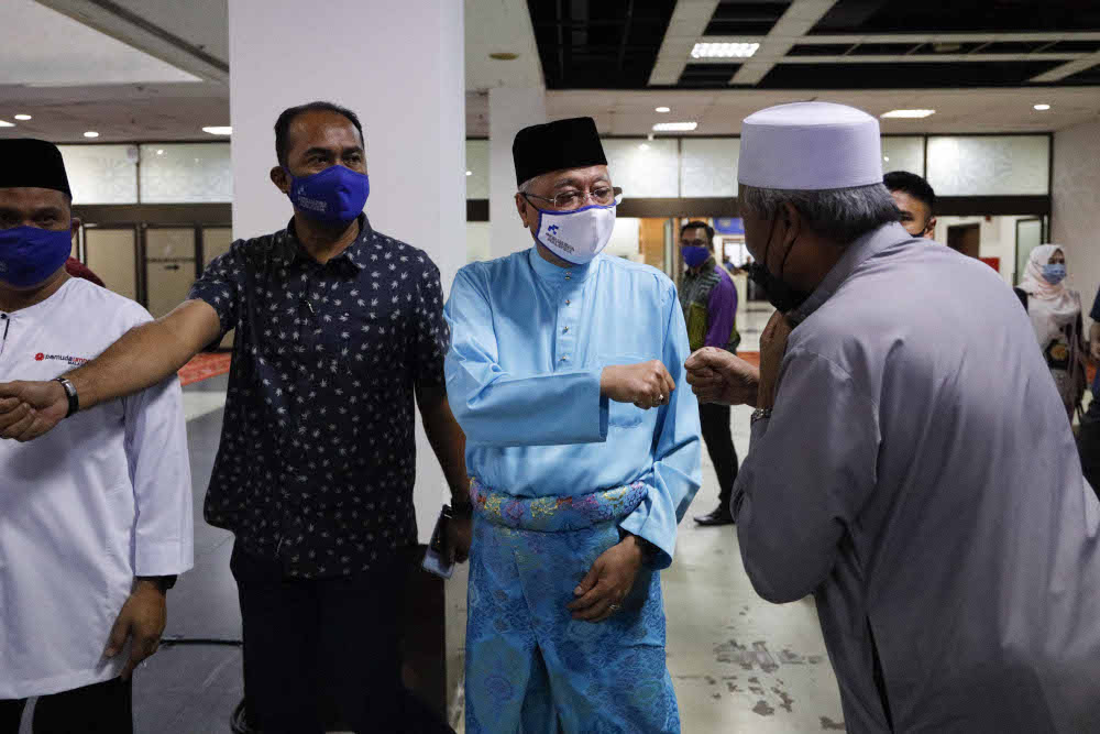 Umno vice-president Datuk Seri Ismail Sabri Yaakob is pictured at Umno buka Puasa event at PWTC in Kuala Lumpur April 14, 2022. u00e2u20acu201d Picture by Firdaus Latif 