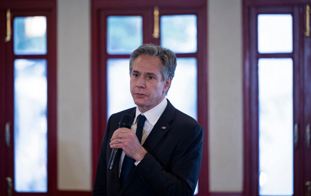 US Secretary of State Antony Blinken speaks before an Anticorruption and Transparency meeting in Panama City April 19, 2022. u00e2u20acu201d AFP pic