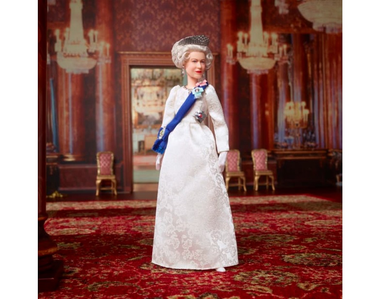 Toy maker Mattel said today it was commemorating the monarchu00e2u20acu2122s 70 years on the throne with a Tribute Collection Barbie doll. u00e2u20acu201d Screen capture via Mattel website