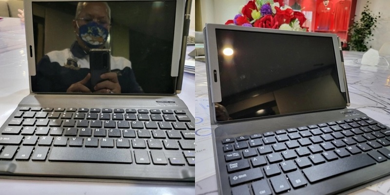 Communications and Multimedia Minister Tan Sri Annuar Musa tweeted several photos of a tablet thatu00e2u20acu2122s equipped with a keyboard and a stylus, which will be included as standard under the PerantiSiswa programme. u00e2u20acu201d Picture via Twitter/Annuar Musa