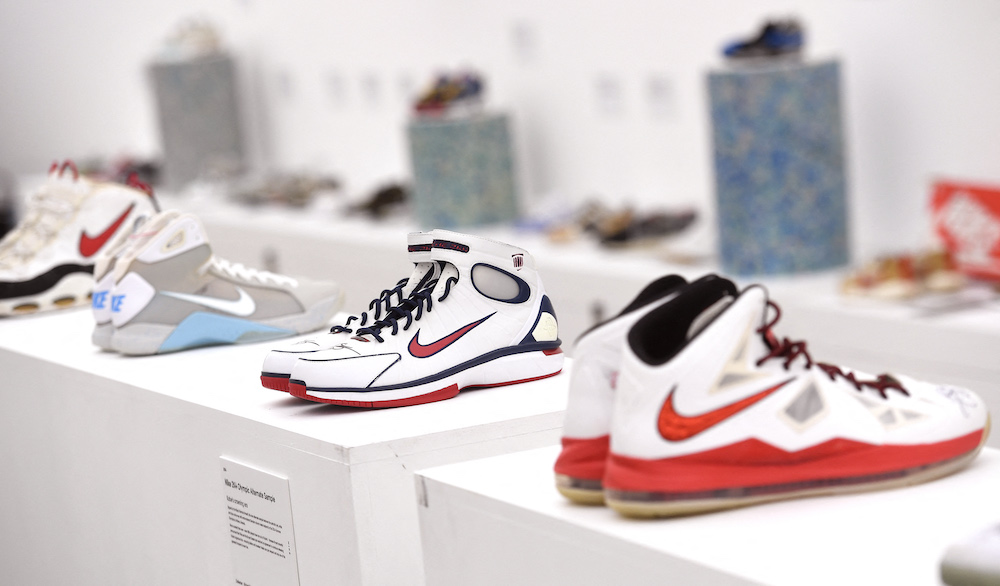 This photo taken in Melbourne on April 28, 2022 shows sneakers which will go on display during the three-day Museum of Authentic by online auction giant eBay. u00e2u20acu201d AFP pic