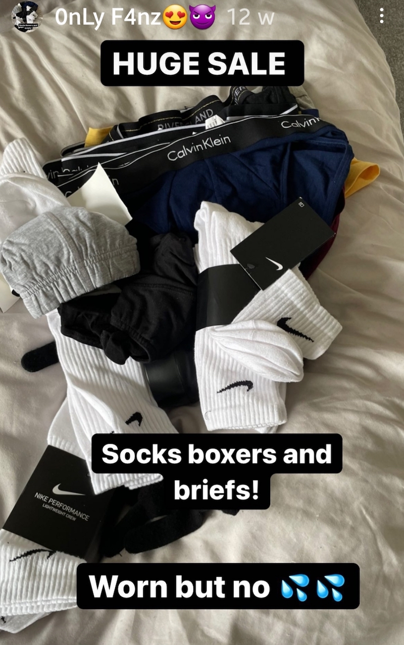 A London man makes more than RM8,000 monthly from selling used socks. u00e2u20acu201d Screenshot from Instagram/ Billyjoegrayy