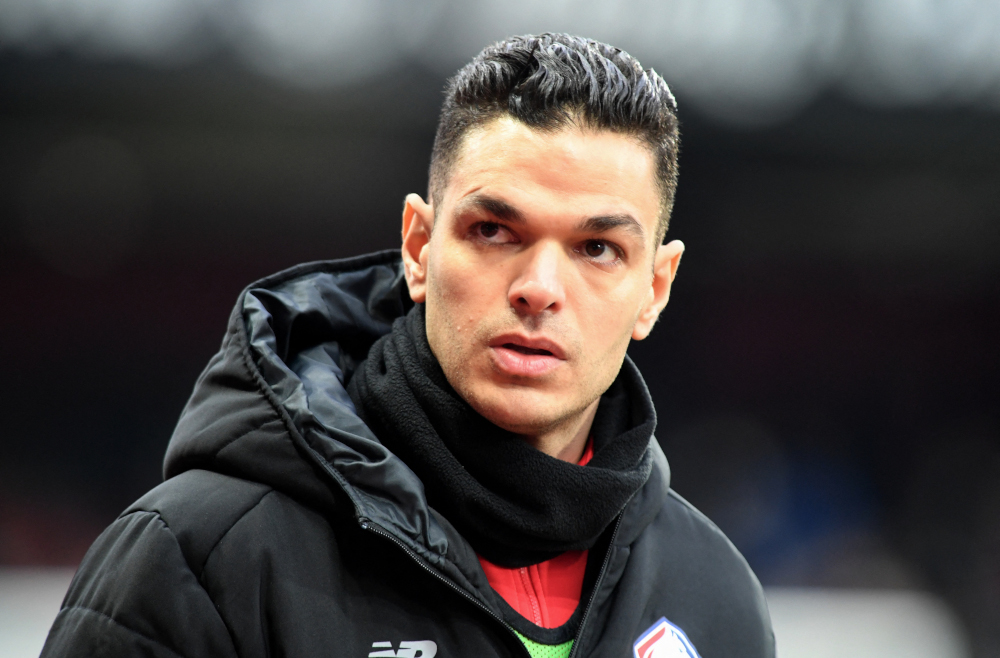 Lille forward Hatem Ben Arfa reacts during the French L1 match against Brest at the Francis Le Ble Stadium in Brest, western France, January 22, 2022. u00e2u20acu201d AFP picnn