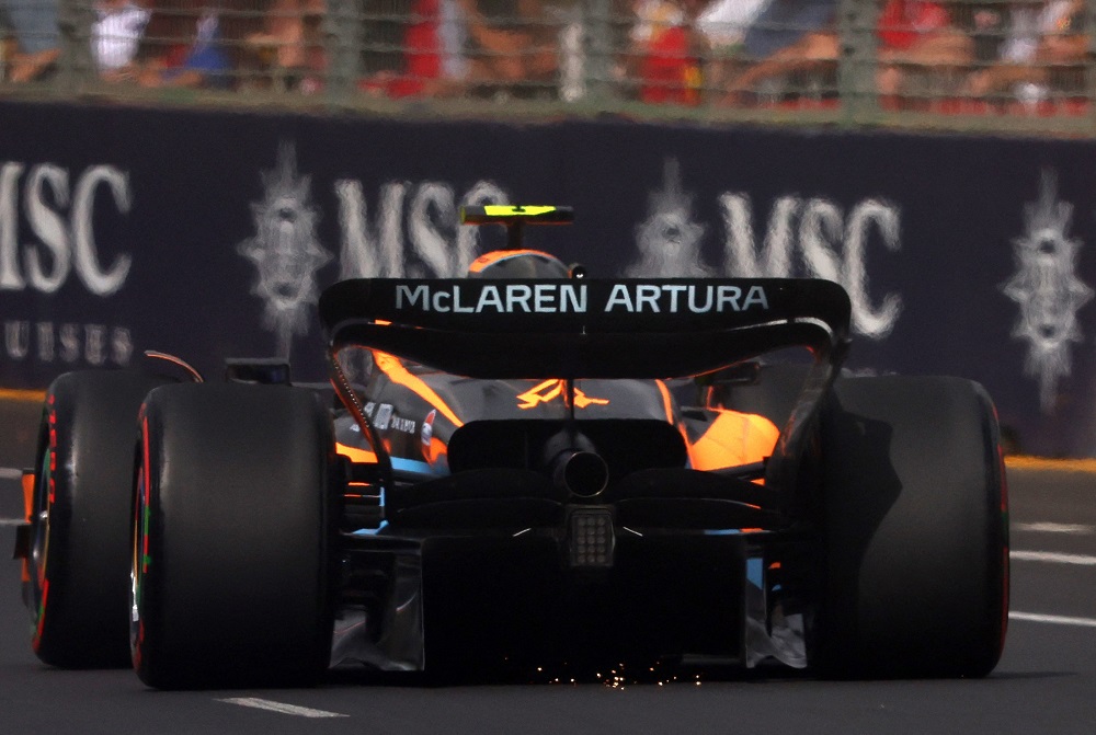 McLaren's Lando Norris in action during a practice session in Melbourne April 9, 2022. u00e2u20acu2022 Reuters pic 