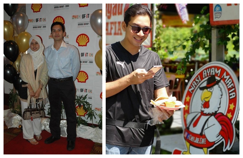 Nik Johari (left pic with his wife) started a humble food stall selling banana fritters with a capital of RM1,000. u00e2u20acu2022 Picture courtesy of Nik Johari