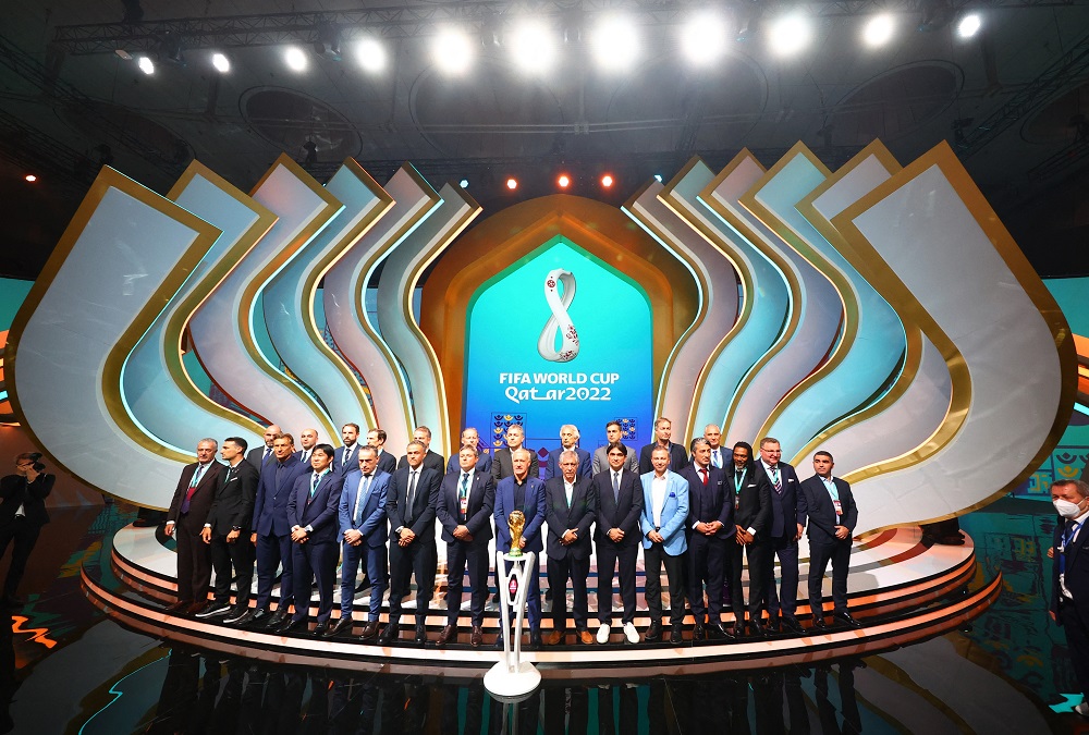 Coaches of the 2022 World Cup teams pose for a photo during the draw in Doha, Qatar April 1, 2022. u00e2u20acu2022 Reuters pic
