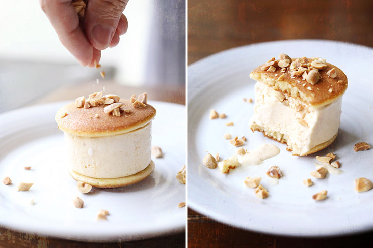 Miso & Kinako Salted Peanuts ice cream 'sando.'