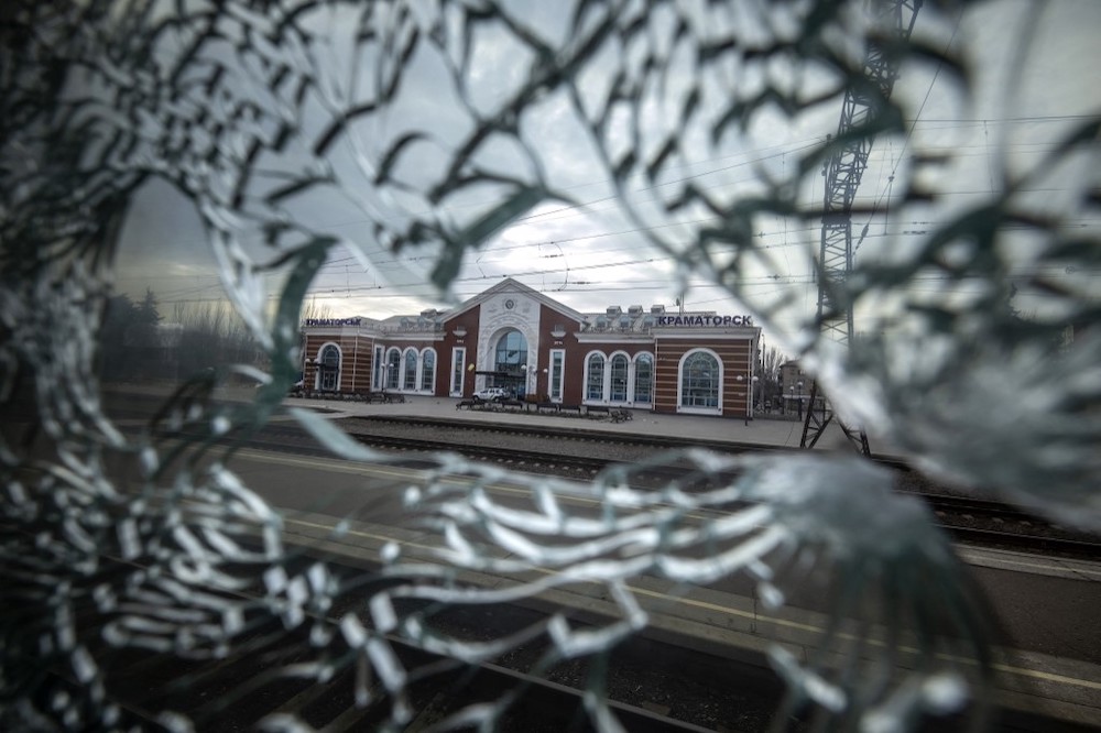 This photograph taken on April 8, 2022 shows the train station, seen from a train car, after a rocket attack in Kramatorsk, eastern Ukraine. u00e2u20acu201d AFP pic