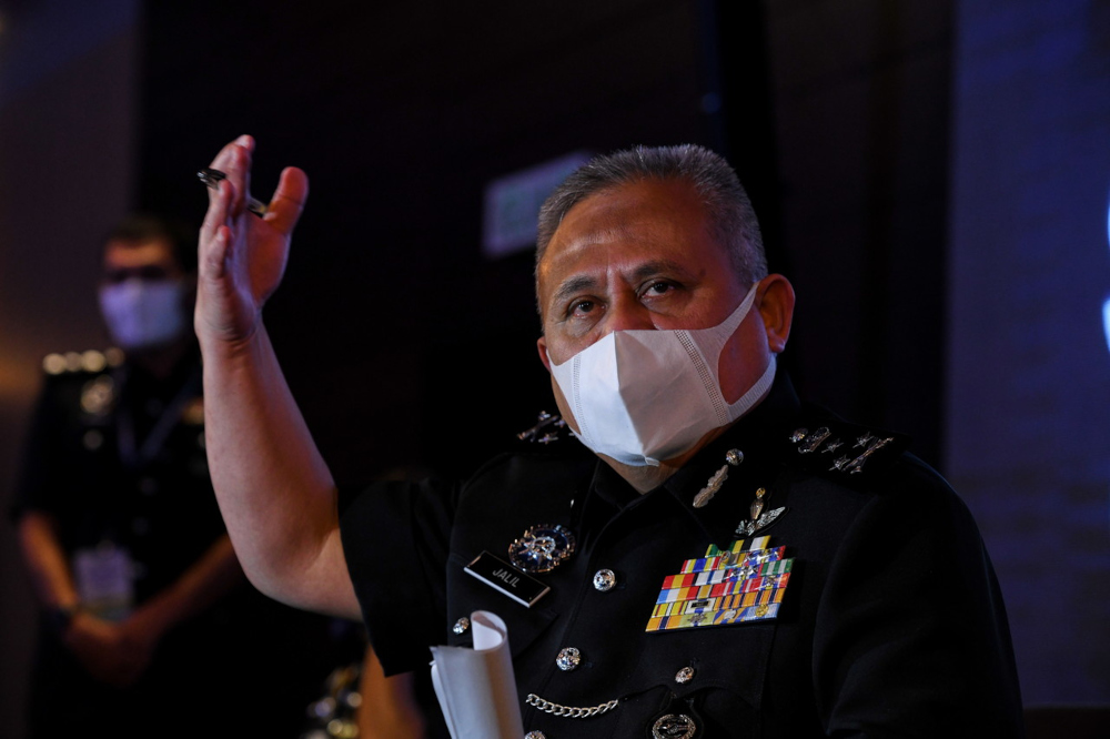 Bukit Aman CID director Datuk Seri Abd Jalil Hassan speaks to the media in George Town, March 1, 2022. u00e2u20acu201d Bernama pic 