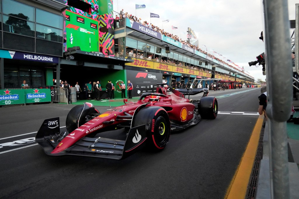 Ferrariu00e2u20acu2122s Monegasque driver Charles Leclerc takes part in the qualifying session at the Albert Park Circuit in Melbourne on April 9, 2022, ahead of the 2022 Formula One Australian Grand Prix. u00e2u20acu201d AFP pic