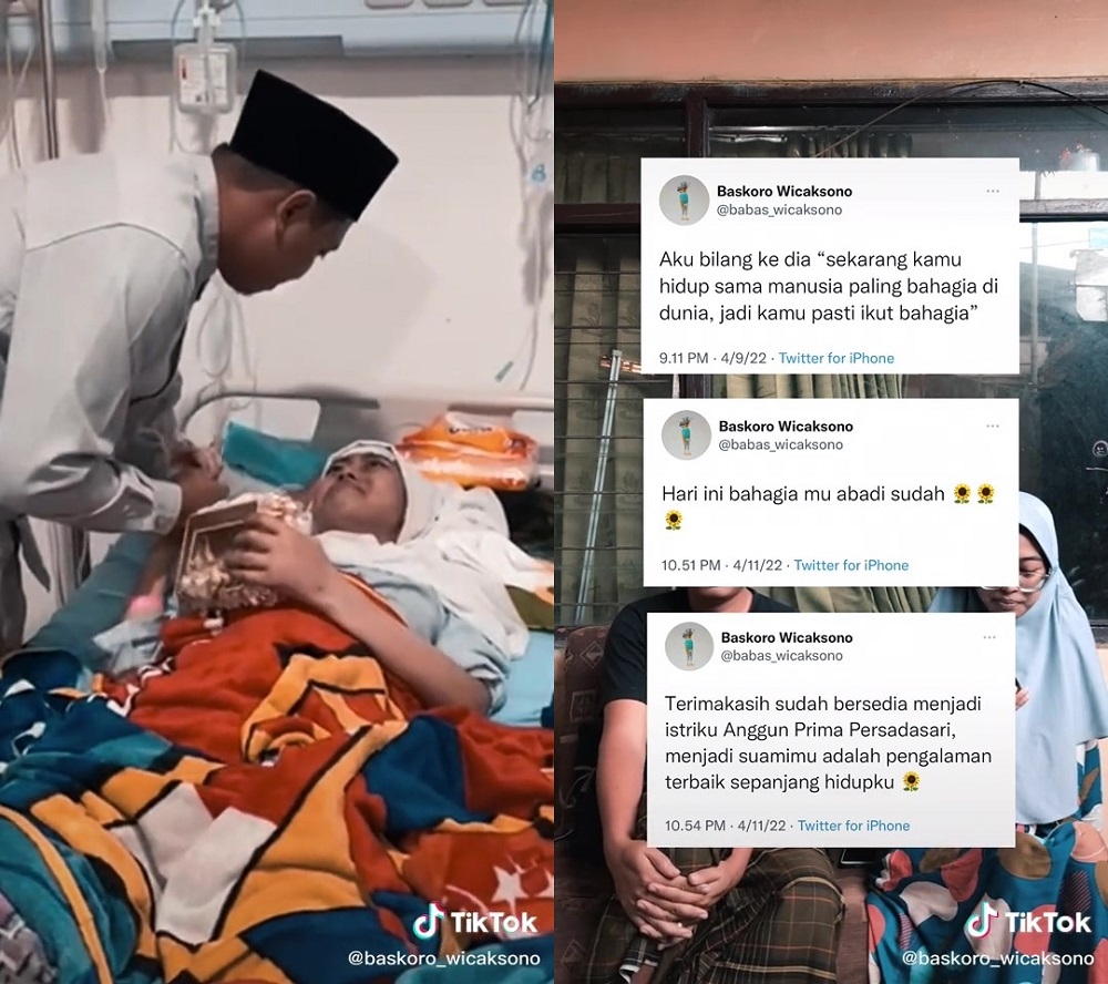 Screenshots from a follow-up video by Baskoro, as he continues to post about his love for Anggun. u00e2u20acu2022 Picture via TikTok/ Baskoro Wicaksono Martowidjojo