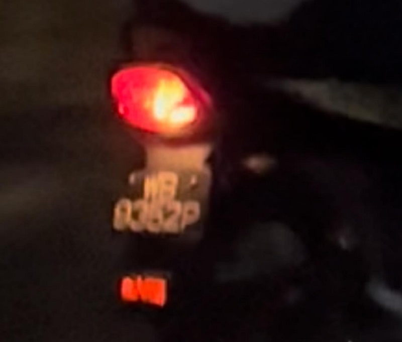 The two men were on a motorcycle with the licence plate number WB 9352P. ― Picture via Instagram/lucidsoda