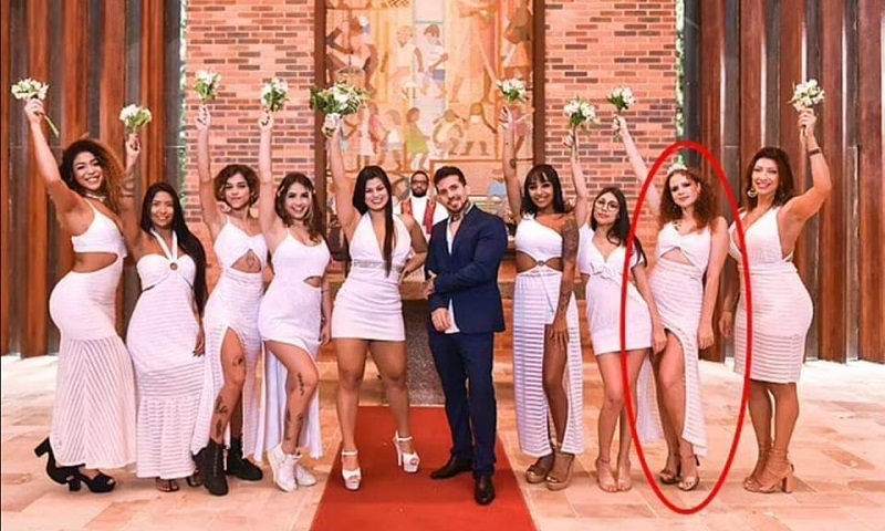 Brazilian bigamist Arthur O Urso is looking for two more wives after one of his nine wives Agatha (circled in red) wants to end their marriage as the idea of polygamy was not as appealing as she once thought. u00e2u20acu2022 Picture via Facebook/ Charles Awuzie