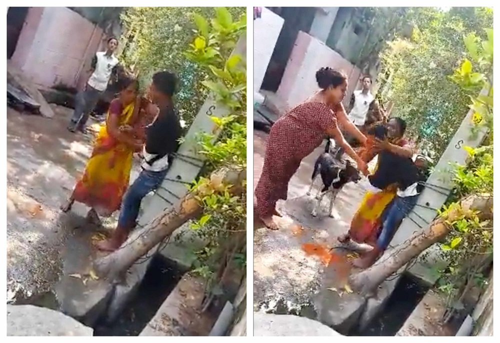 The furious mother only untied her son when he promised to quit smoking marijuana. u00e2u20acu2022 Screengrabs via Twitter/@krishna0302