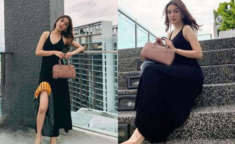 The 27-year-old said she had to post the image because of a work agreement. u00e2u20acu201d Picture via Instagram