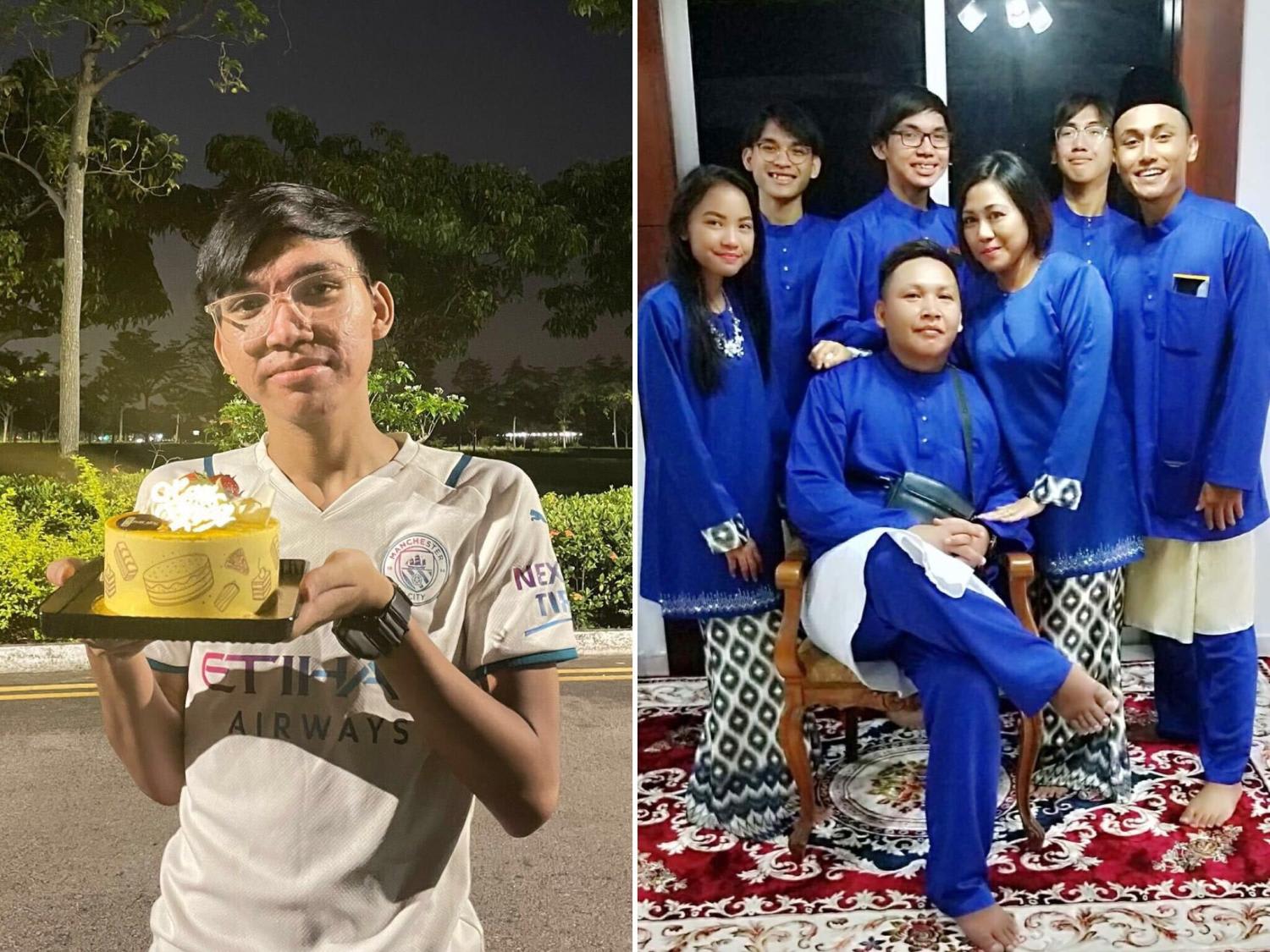 Muhammad Alif Rykell Shah (left) in now in the intensive care unit after an accident at Gambas Avenue, which killed another motorcyclist. Sarah Widjaya (third, right) posted on Facebook yesterday about her son's condition. u00e2u20acu2022 Picture courtesy of Sarah Wi