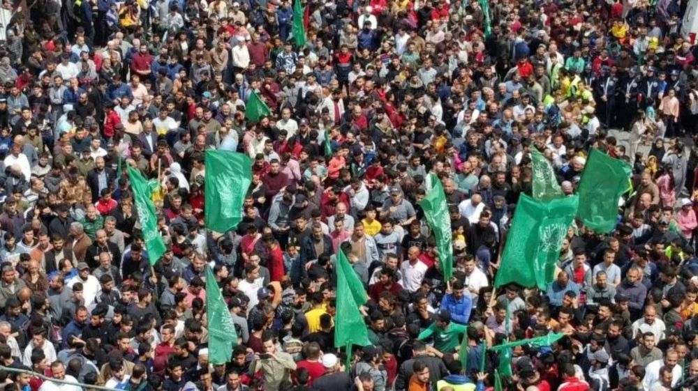 Hamas supporters rally after Friday prayers in Jabalia in the northern Gaza Strip. u00e2u20acu201d AFP pic