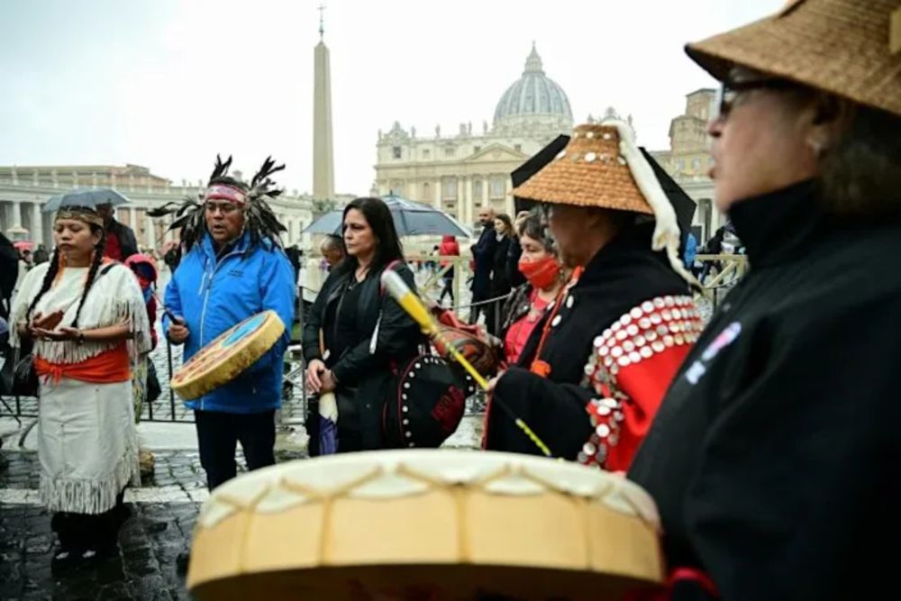Indigenous delegations had pressed Pope Francis for an apology for a scandal that rocked the Catholic Church. u00e2u20acu201d AFP pic