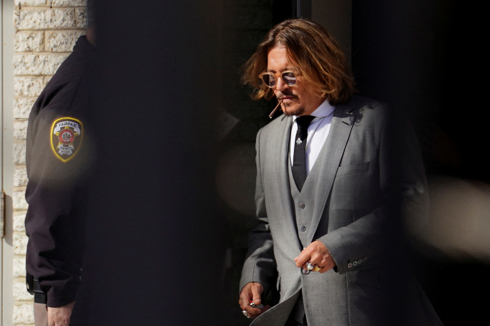 Johnny Depp departs from Fairfax County Circuit Courthouse following jury selection in his defamation case against Amber Heard, in Fairfax, Virginia, US, April 11, 2022. u00e2u20acu201d Reuters pic 