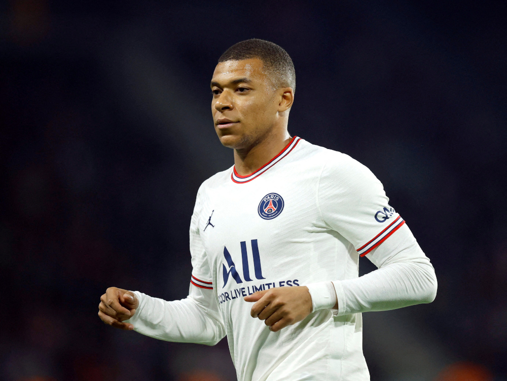 Paris St Germainu00e2u20acu2122s Kylian Mbappe during the Ligue 1 match against Angers at Stade Raymond Kopa, Angers, France, April 20, 2022. u00e2u20acu201d Reuters pic 