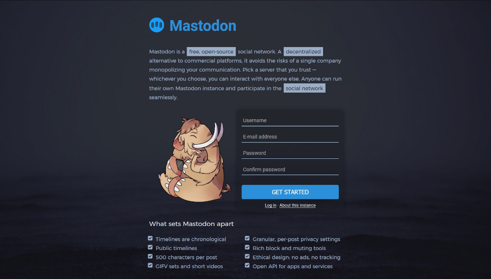 Users can sign up to Mastodon via the homepage of any u00e2u20acu02dcinstanceu00e2u20acu2122, an individual server run by a group or community. u00e2u20acu201d Picture by Mastodon via ETX Studio 