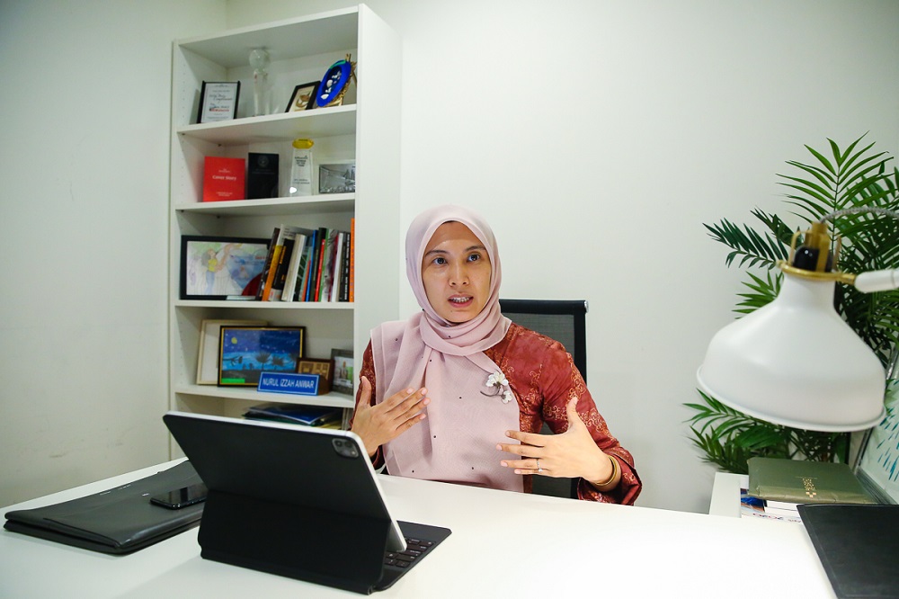 Permatang Pauh MP Nurul Izzah Anwar speaks to Malay Mail during an interview at her office in Kuala Lumpur April 9, 2022. u00e2u20acu2022 Picture by Yusof Mat Isa