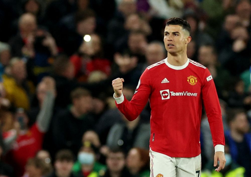 Manchester United's Cristiano Ronaldo celebrates scoring their first goal against Chelsea at Old Trafford, Manchester April 28, 2022. u00e2u20acu201d Reuters pic