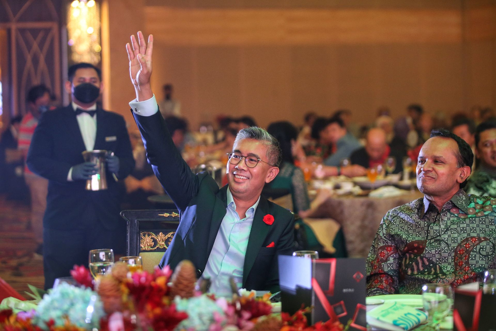 Finance Minister Datuk Seri Tengku Zafrul Abdul Aziz is pictured at The Healing and Empowering Lives Dinner held at the One World Hotel, April 1, 2022. u00e2u20acu201d Picture by Ahmad Zamzahuri