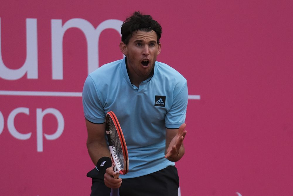 Dominic Thiem reacts during the match against Benjamin Bonzi at the Estoril Open in Portugal on April 26, 2022. u00e2u20acu201d Reuters pic