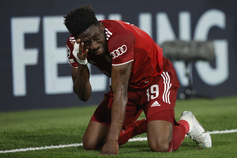 Bayern Munich's Alphonso Davies looks dejected after the match against Villarreal at Estadio de la Ceramica, Villarreal April 6, 2022. u00e2u20acu201d Reuters pic