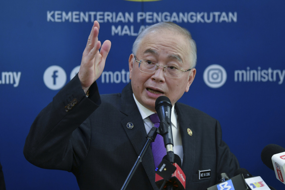 Transport Minister Datuk Seri Wee Ka Siong speaks at a media conference after a meeting with representatives of the OKU associations in Putrajaya, April 28, 2022. u00e2u20acu201d Bernama pic 