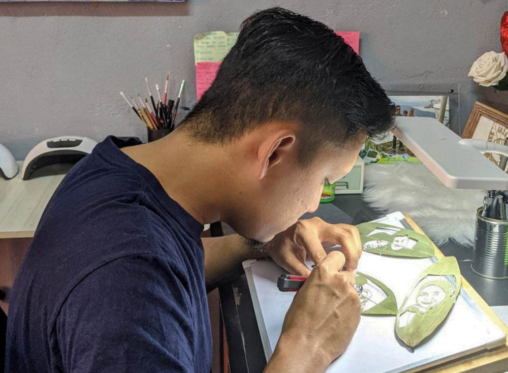 Muhammad Hafizi said each carving would take about two hours to complete, depending on the design. u00e2u20acu201d Bernama pic
